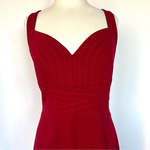 LAUNDRY SHELLI SEGAL VIXEN RED BODYCON BACK-ZIP MINI COCKTAIL DRESS Sz10 - Picture 6 of 14